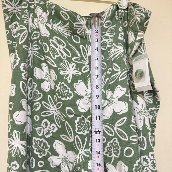 Women’s Northern Reflections NWT Floral Green White Wide-Leg Flowy Pants S: 18 - Picture 13 of 16
